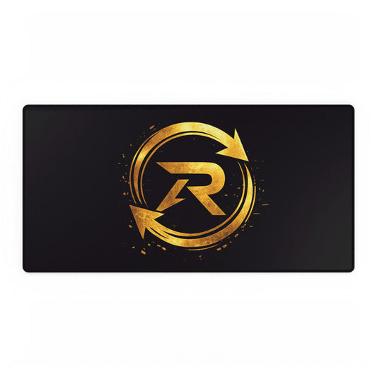 Gaming Desk Mat — Gold Emblem "Respyn Apparel" Logo