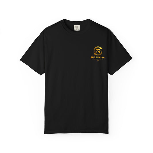 Infinite Respawn T-Shirt — Gold Gamer Logo Tee