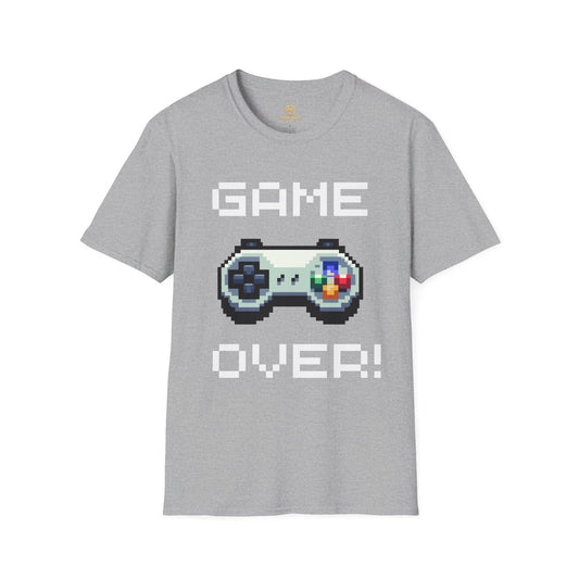 Retro Game Over Pixel Controller Shirt | Funny Gamer T-Shirt | 8-Bit Gaming Tee | Gift for Gamers