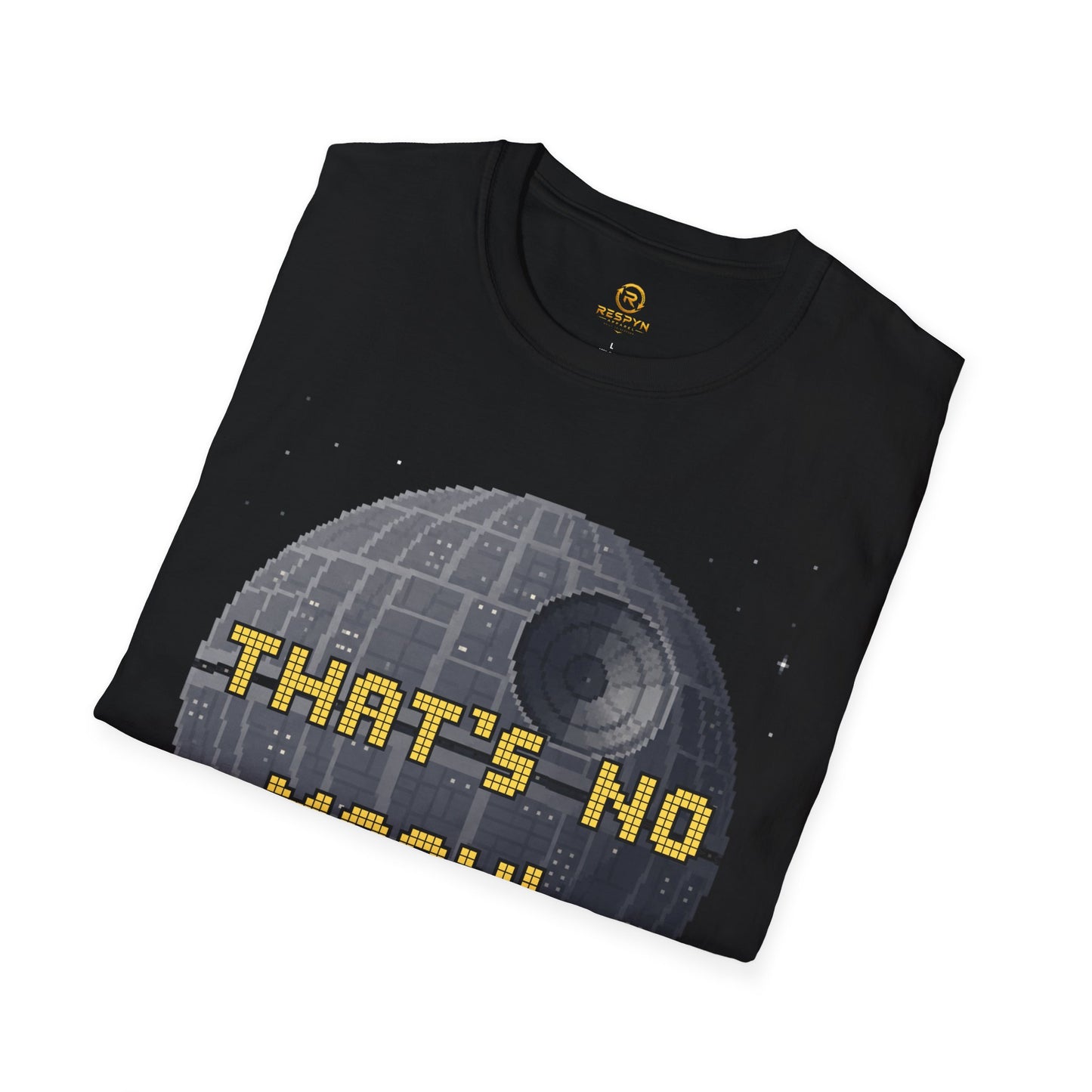 Retro Pixel Space Station T-Shirt – Sci-Fi Gaming Style Tee, Galactic Pixel Art Shirt, Minimalist Space Graphic Tee