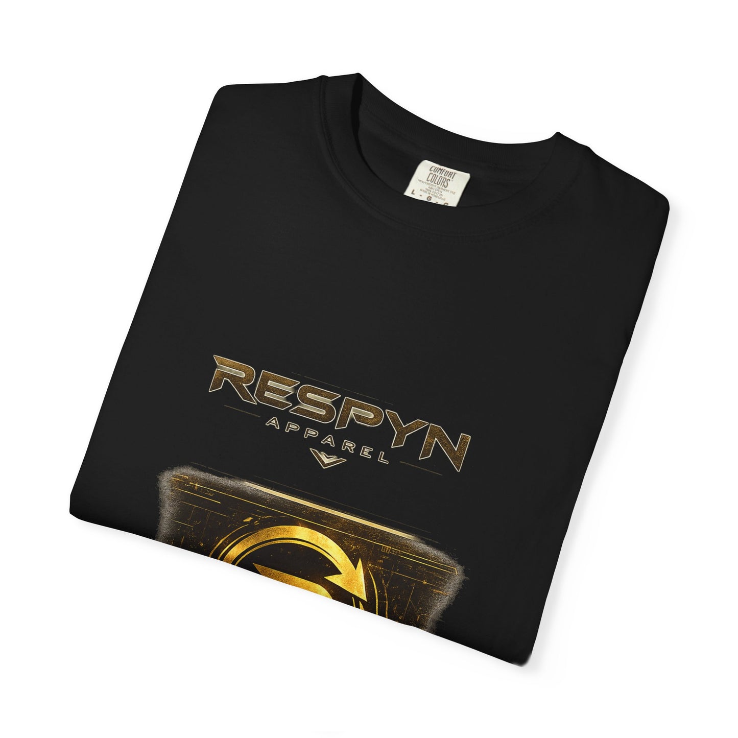 Respyn Apparel Logo T-Shirt — Gold Emblem Graphic Tee
