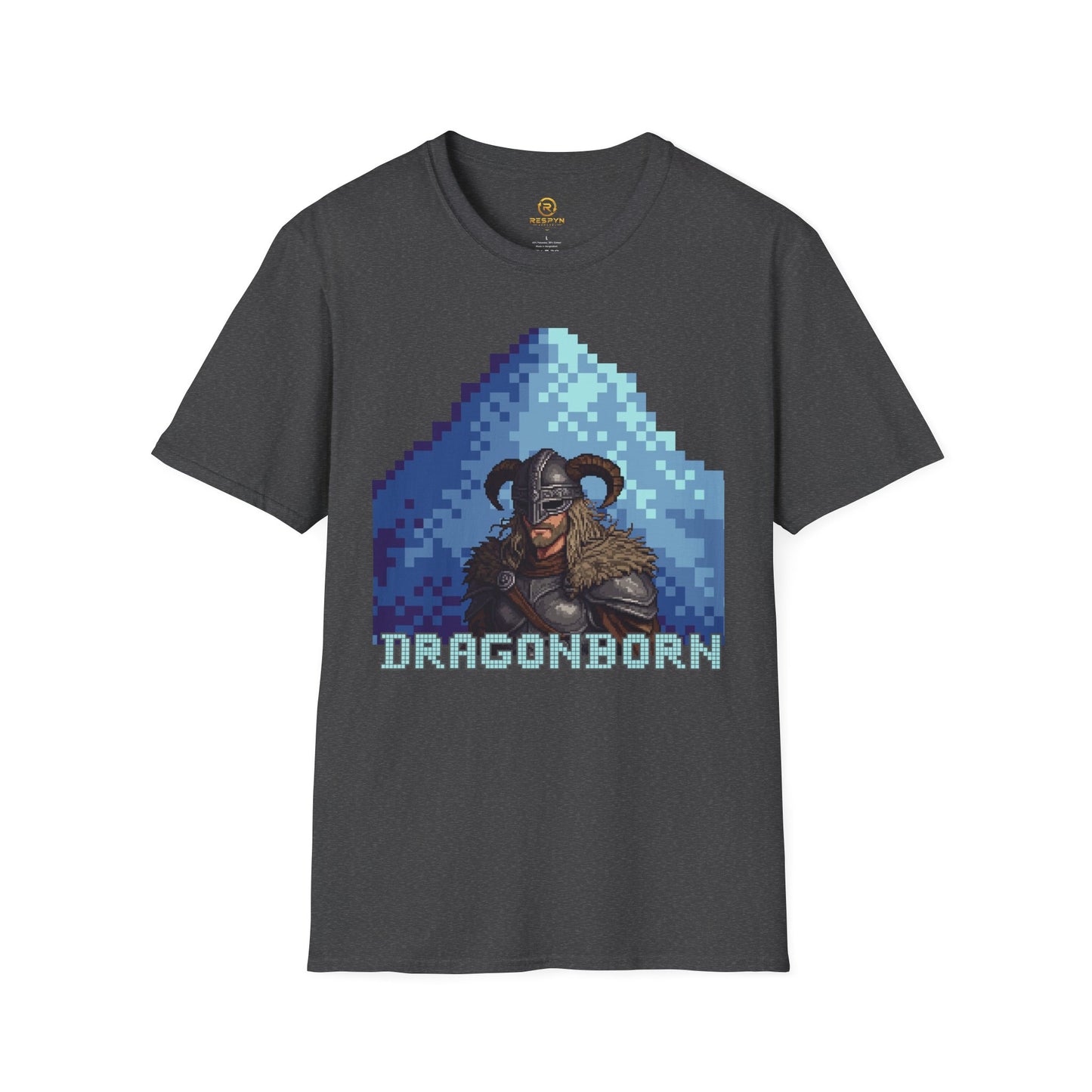 Dragonborn Pixel Shirt – Skyrim Inspired Tee | Retro RPG Gaming T-Shirt | Nordic Warrior Graphic Tee | Gift for Gamers