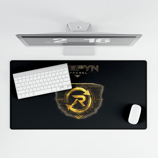 Gaming Desk Mat — Gold Emblem "Respyn Apparel" Logo