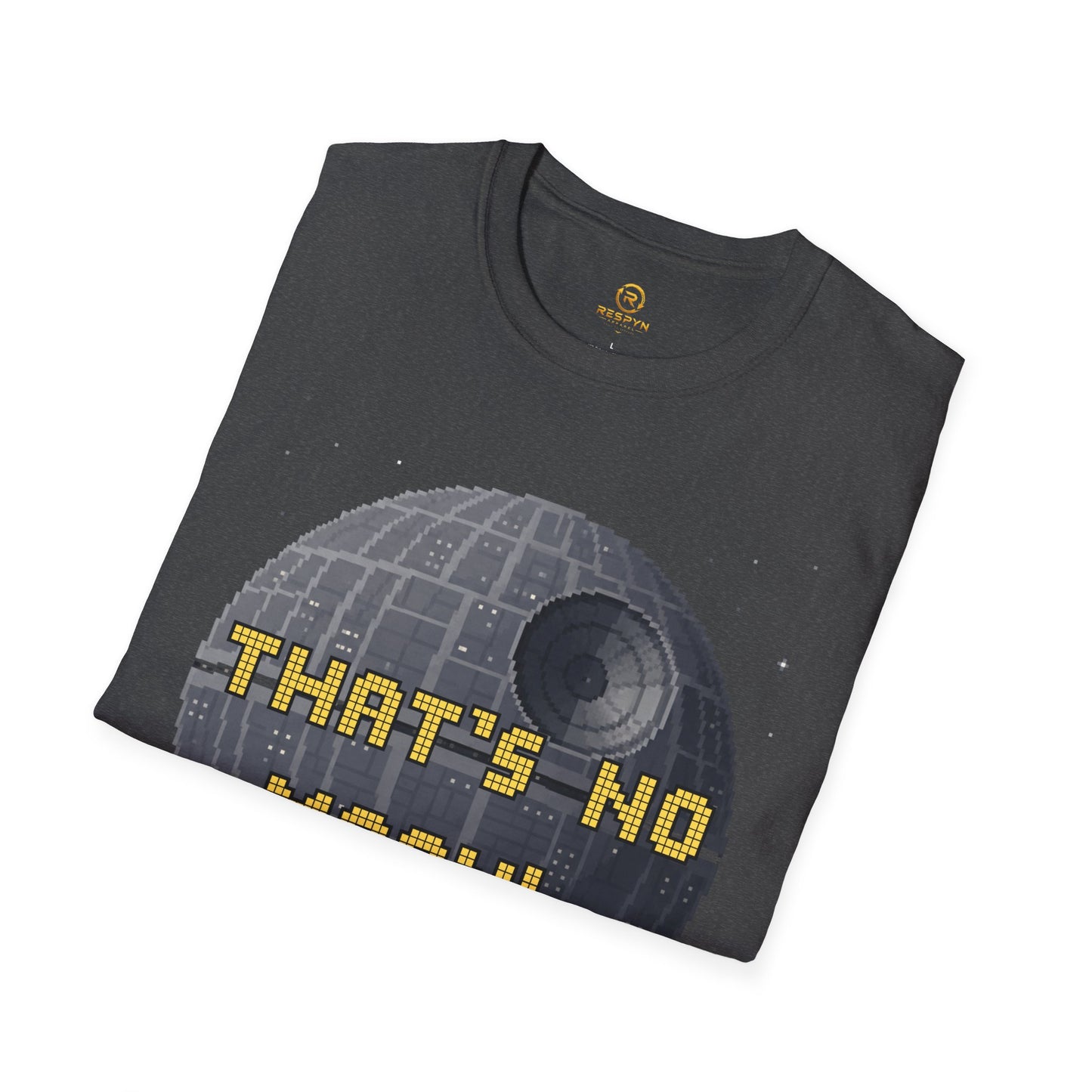 Retro Pixel Space Station T-Shirt – Sci-Fi Gaming Style Tee, Galactic Pixel Art Shirt, Minimalist Space Graphic Tee