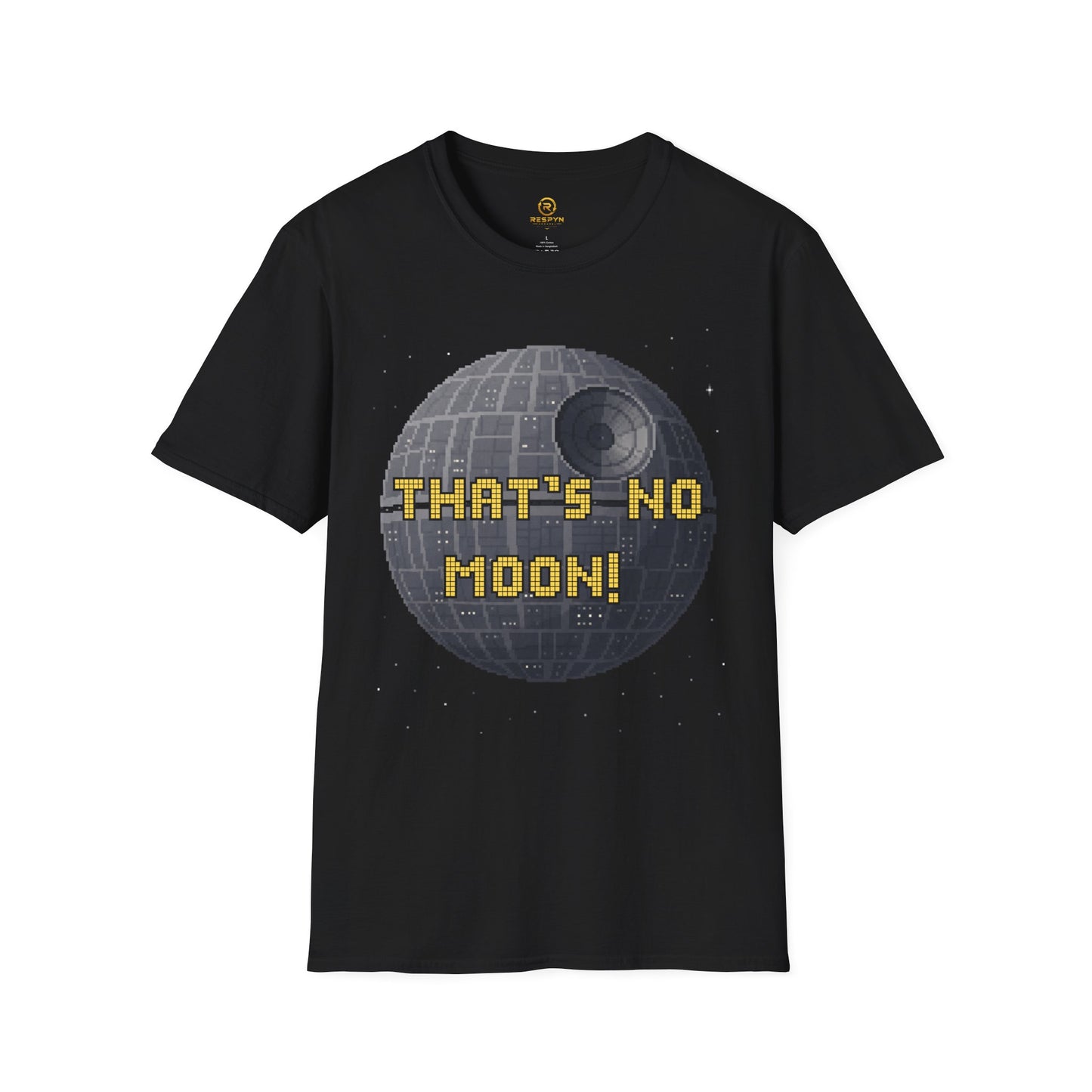 Retro Pixel Space Station T-Shirt – Sci-Fi Gaming Style Tee, Galactic Pixel Art Shirt, Minimalist Space Graphic Tee