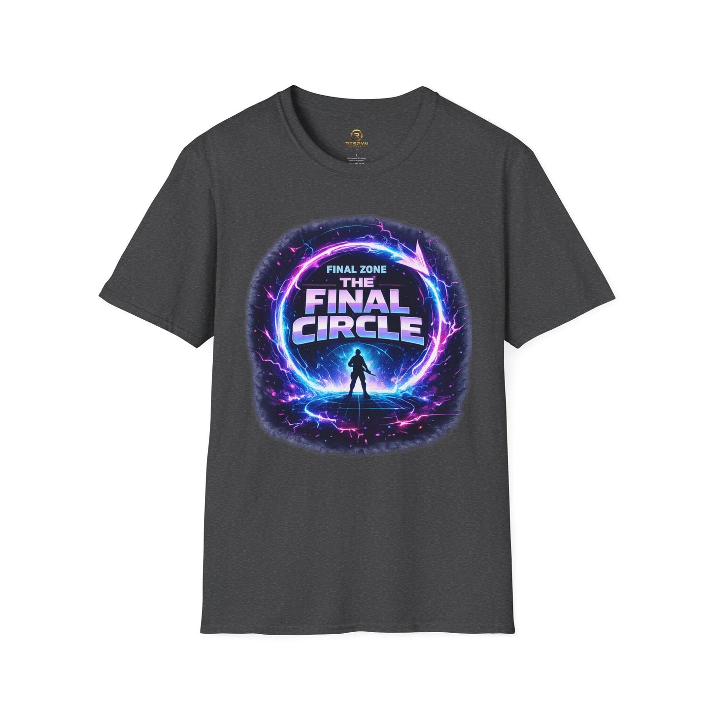 Final Circle Graphic T-Shirt — 'Final Zone' Neon Gamer Tee