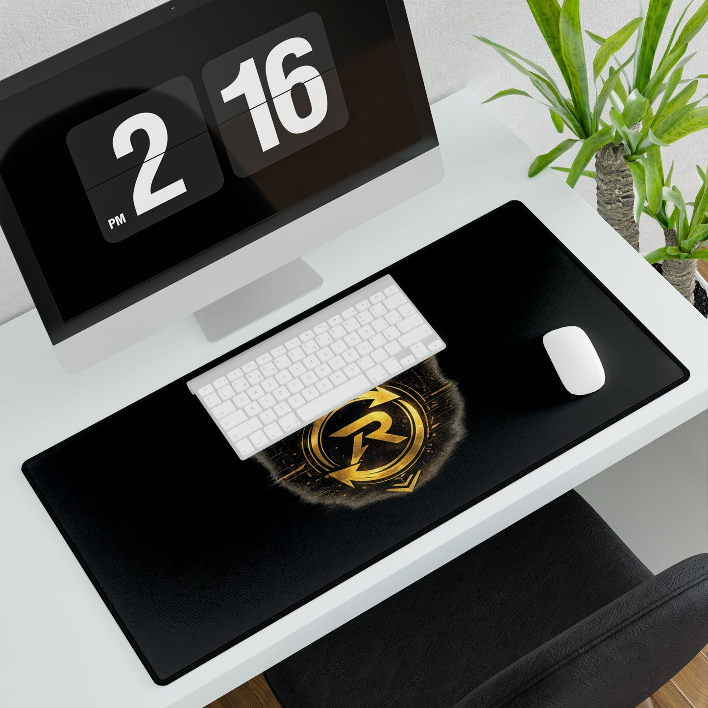 Gaming Desk Mat — Gold Emblem "Respyn Apparel" Logo