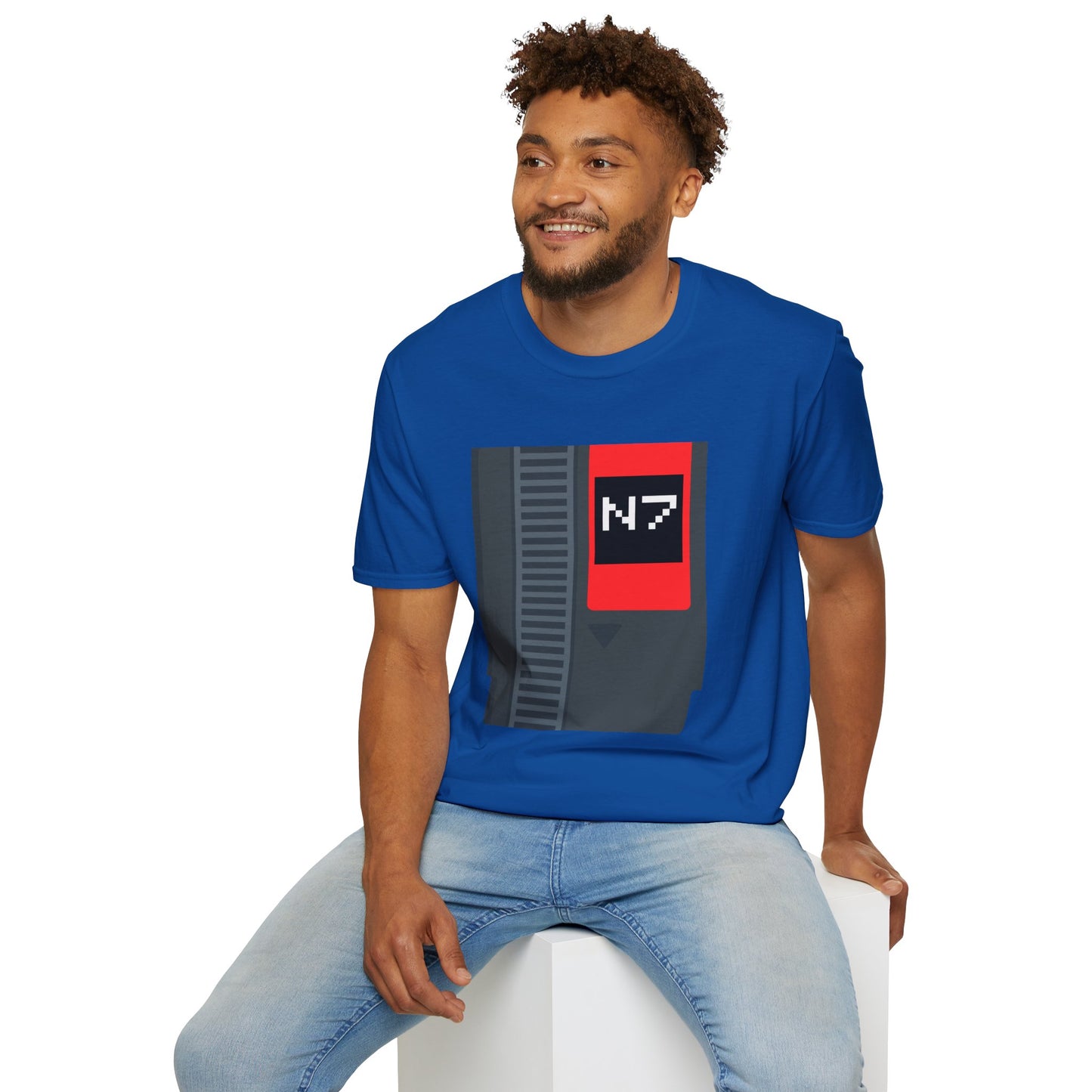 Mass Effect N7 Retro NES Cartridge T-Shirt - Unisex Softstyle Gaming Tee