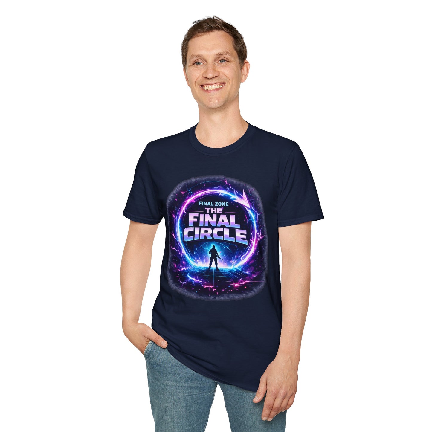 Final Circle Graphic T-Shirt — 'Final Zone' Neon Gamer Tee