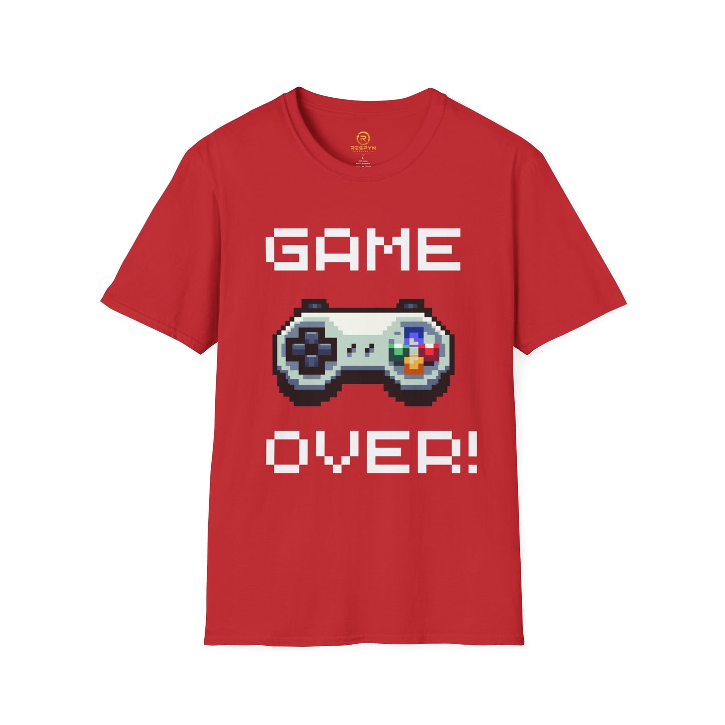 Retro Game Over Pixel Controller Shirt | Funny Gamer T-Shirt | 8-Bit Gaming Tee | Gift for Gamers