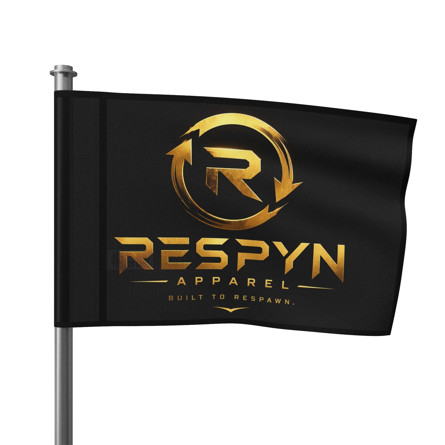 Flag — Respyn Apparel Gold Logo Flag (Gaming/Streamer Decor)