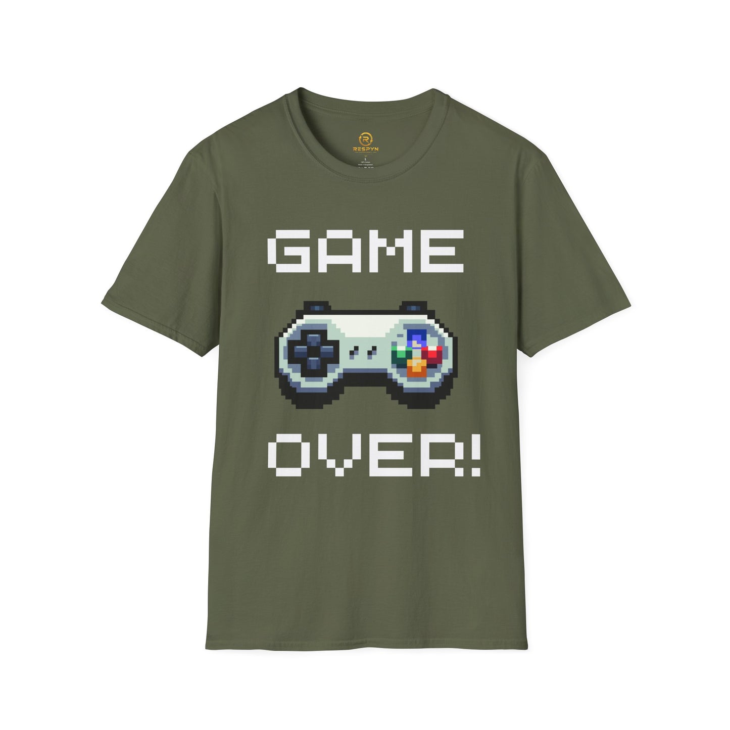 Retro Game Over Pixel Controller Shirt | Funny Gamer T-Shirt | 8-Bit Gaming Tee | Gift for Gamers