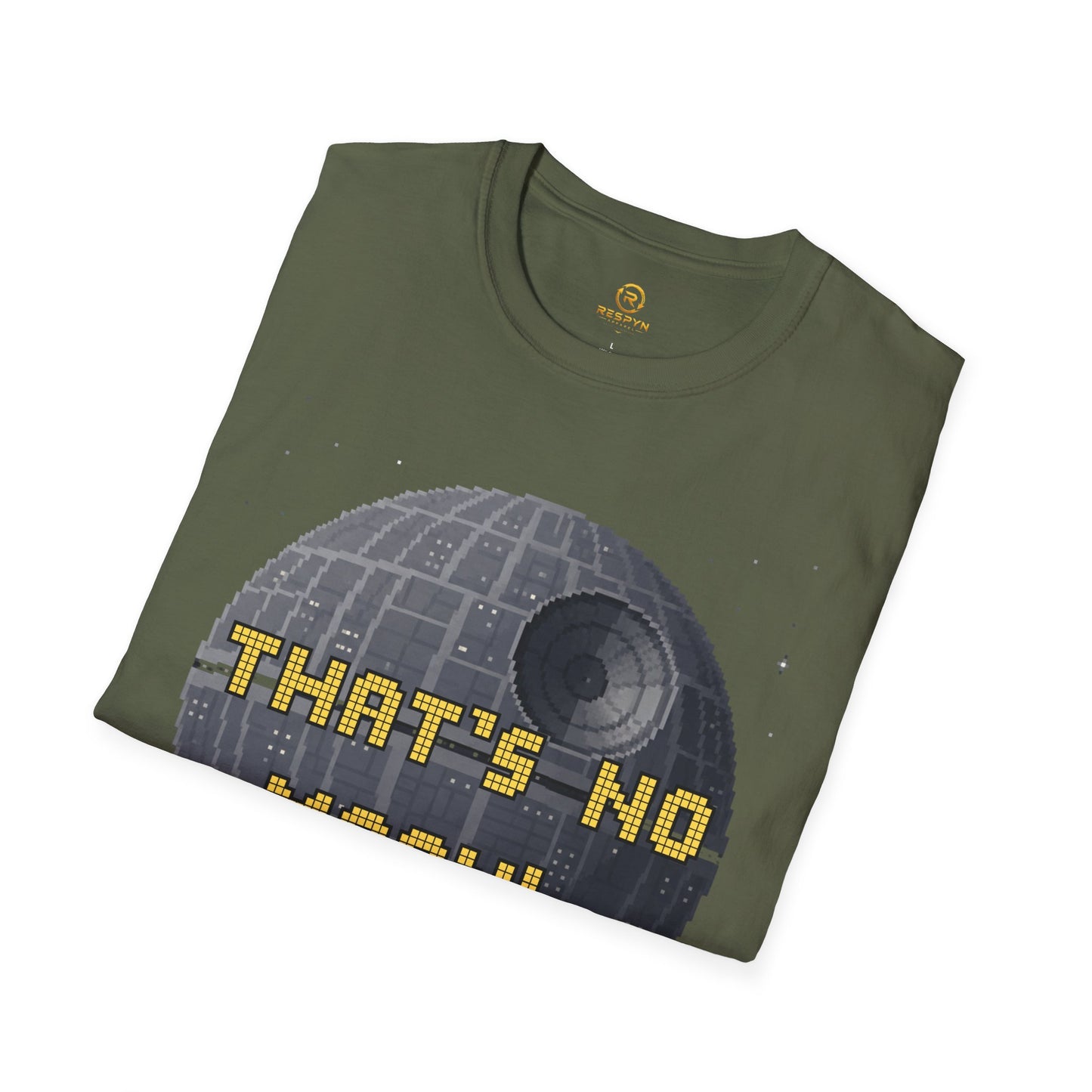 Retro Pixel Space Station T-Shirt – Sci-Fi Gaming Style Tee, Galactic Pixel Art Shirt, Minimalist Space Graphic Tee