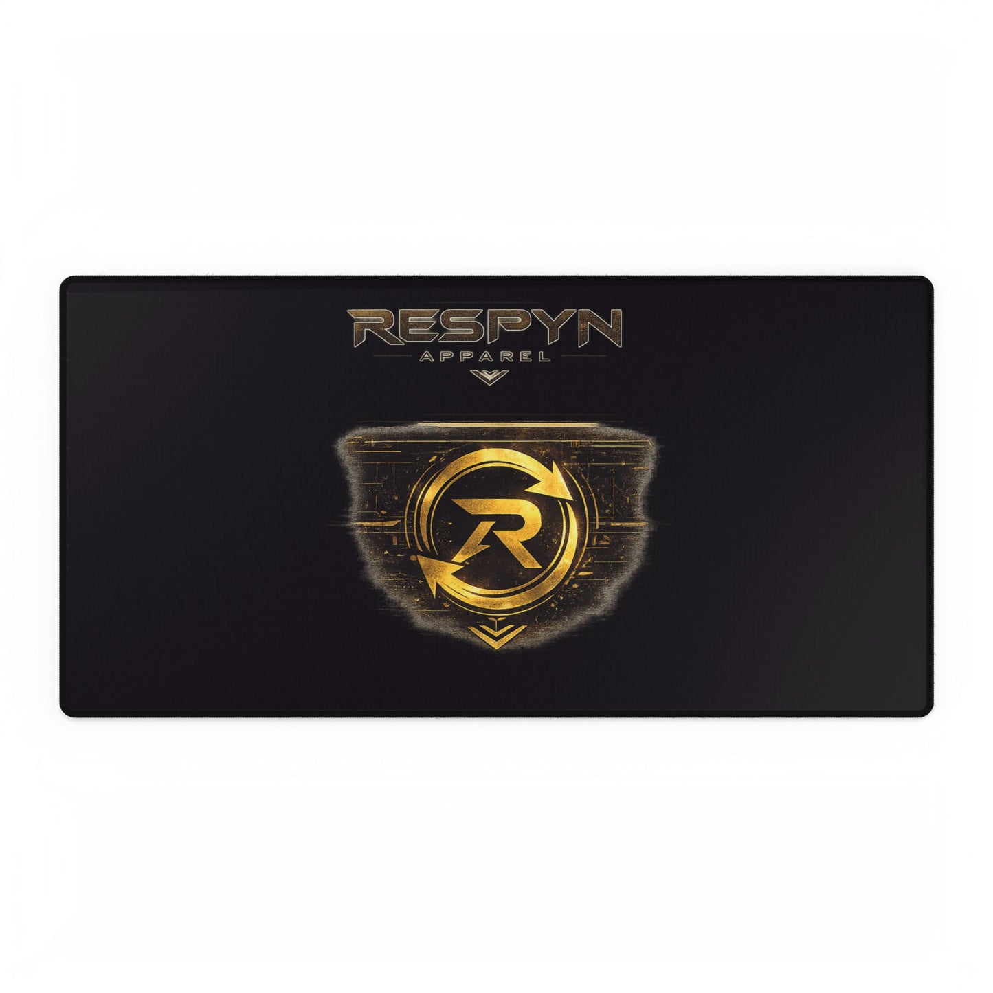 Gaming Desk Mat — Gold Emblem "Respyn Apparel" Logo