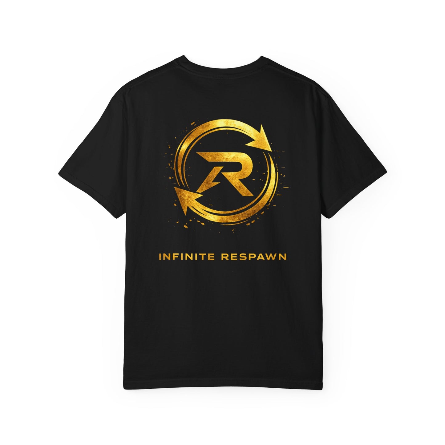 Infinite Respawn T-Shirt — Gold Gamer Logo Tee