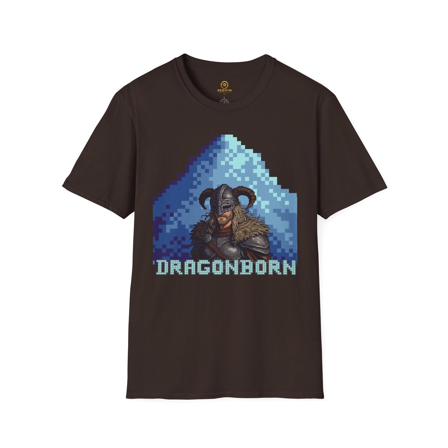 Dragonborn Pixel Shirt – Skyrim Inspired Tee | Retro RPG Gaming T-Shirt | Nordic Warrior Graphic Tee | Gift for Gamers