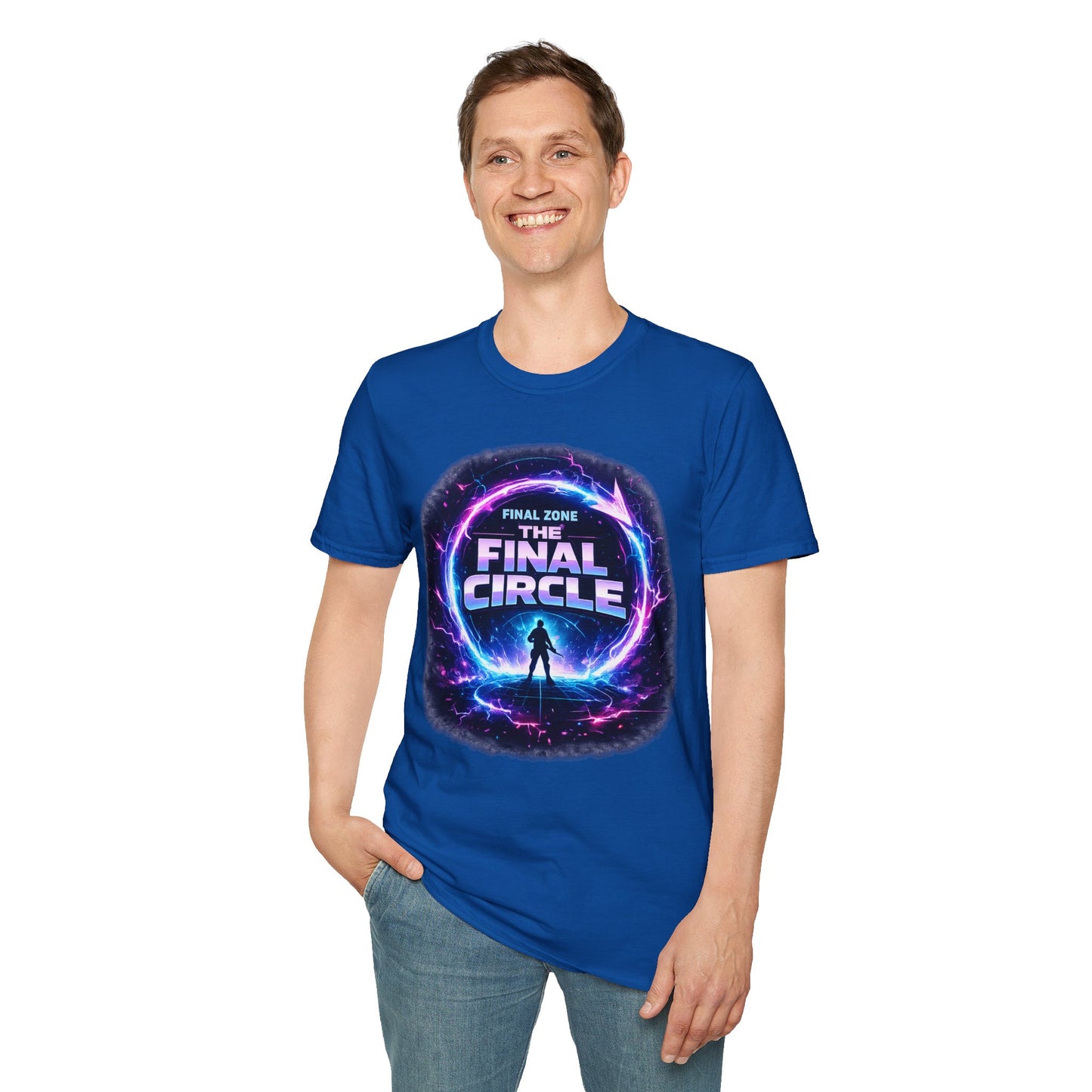 Final Circle Graphic T-Shirt — 'Final Zone' Neon Gamer Tee
