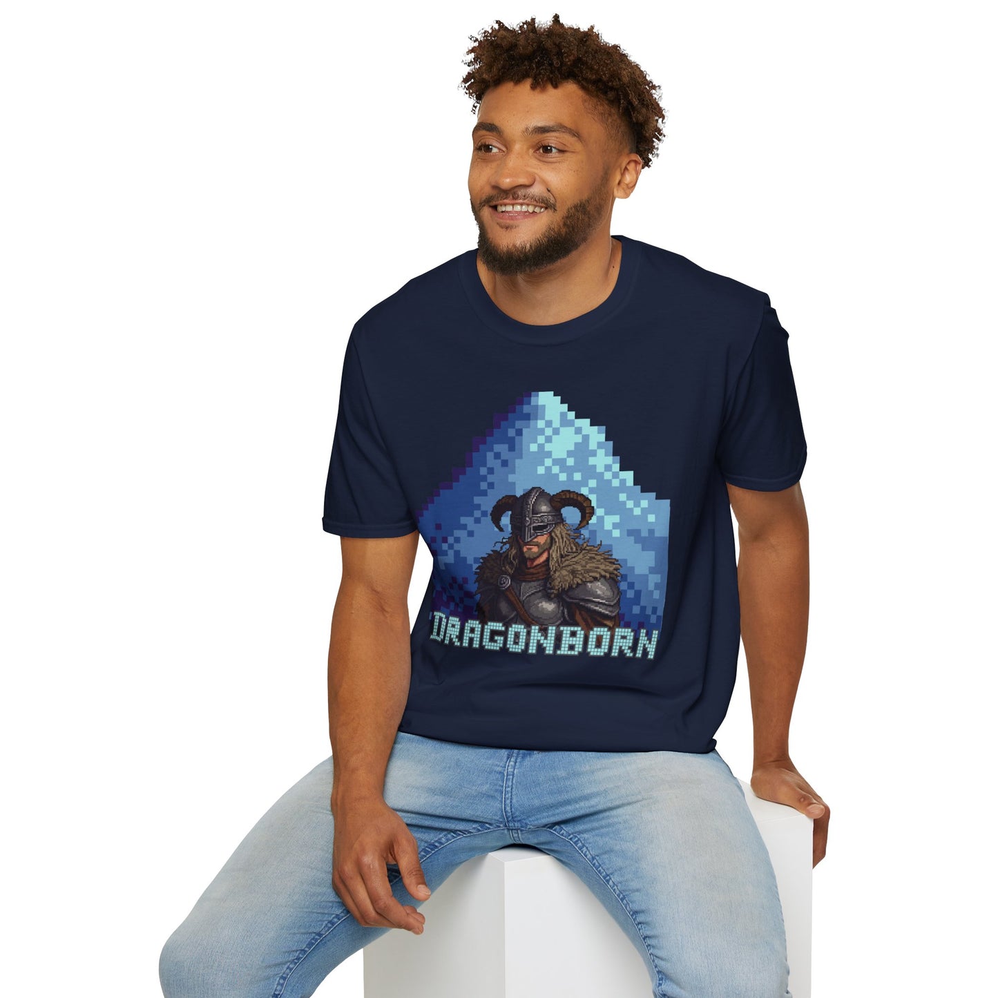 Dragonborn Pixel Shirt – Skyrim Inspired Tee | Retro RPG Gaming T-Shirt | Nordic Warrior Graphic Tee | Gift for Gamers