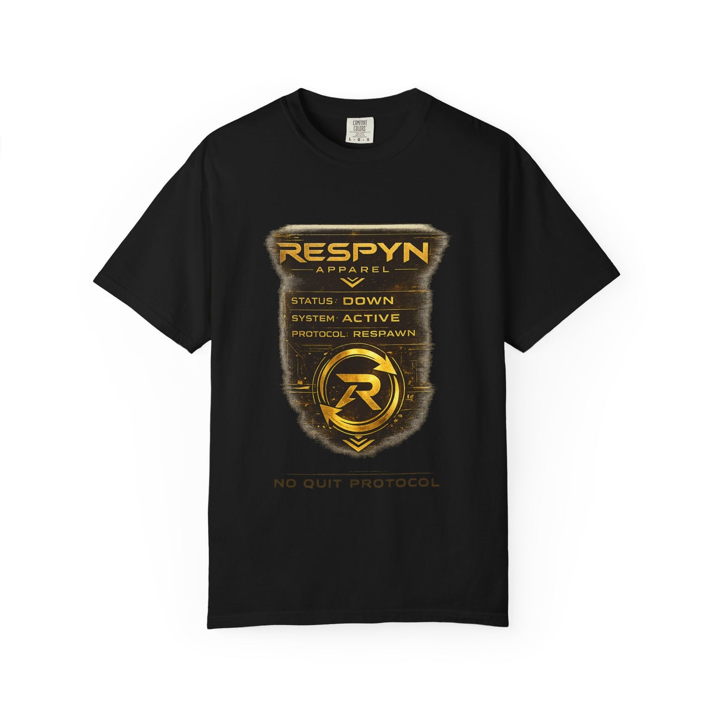 Respyn Apparel 'No Quit Protocol' Graphic T-Shirt – Futuristic Gamer Tech Tee
