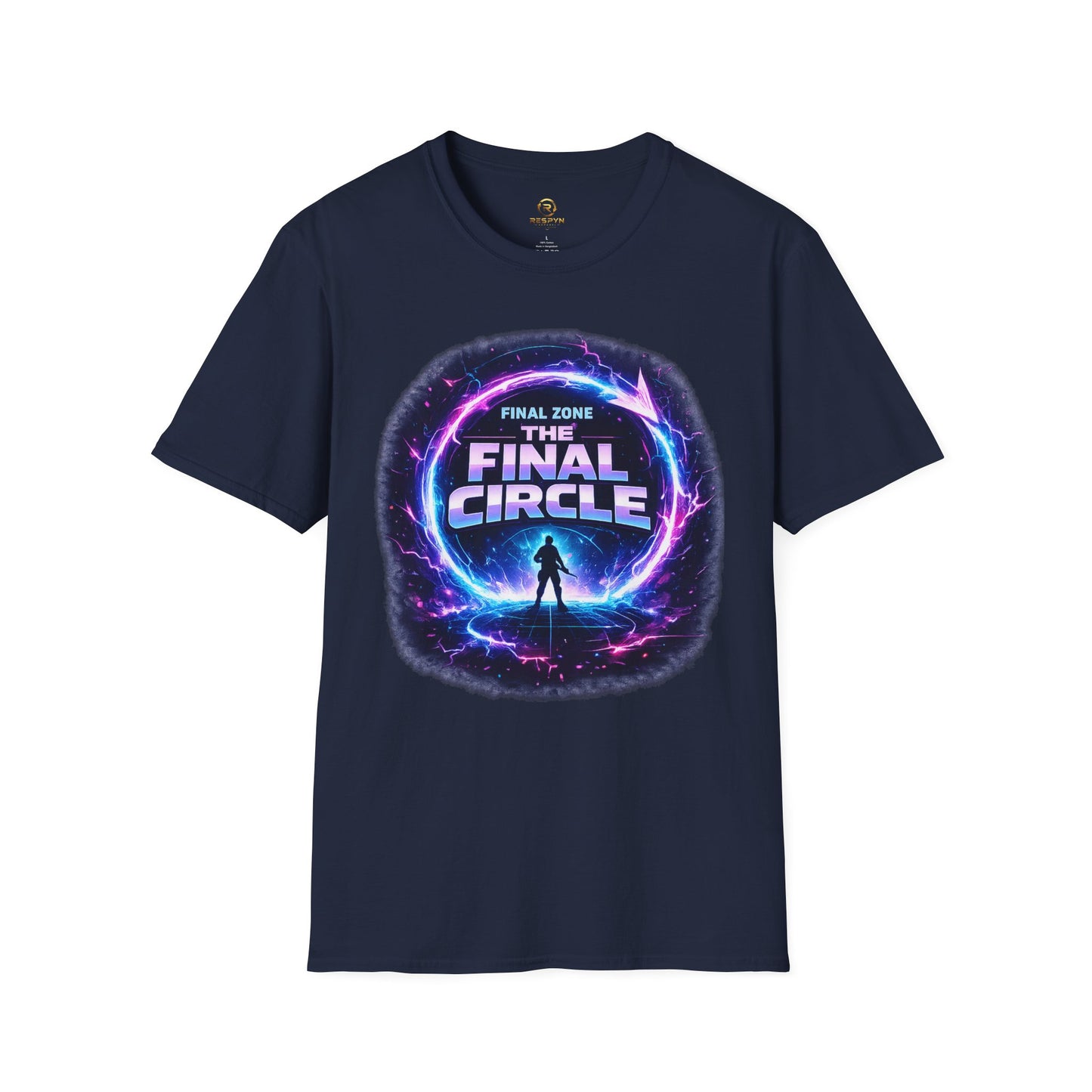 Final Circle Graphic T-Shirt — 'Final Zone' Neon Gamer Tee