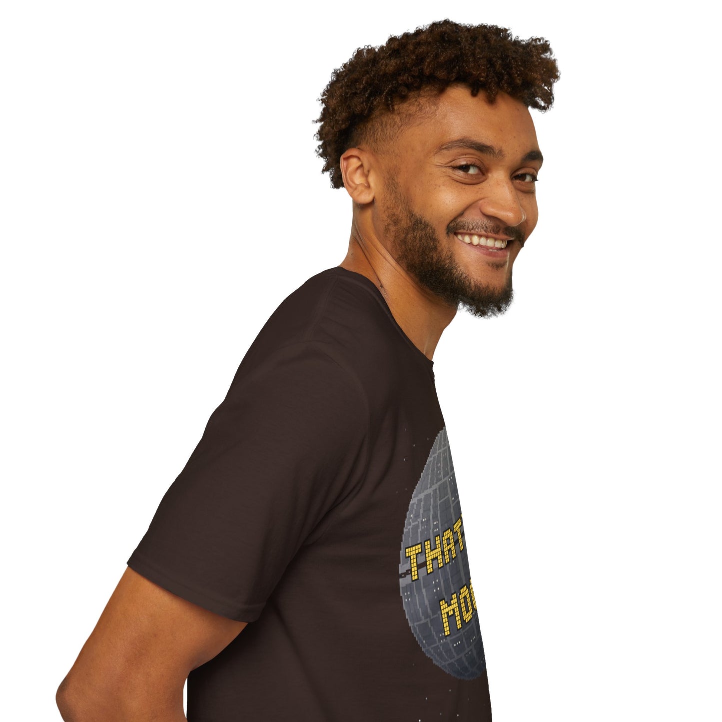Retro Pixel Space Station T-Shirt – Sci-Fi Gaming Style Tee, Galactic Pixel Art Shirt, Minimalist Space Graphic Tee