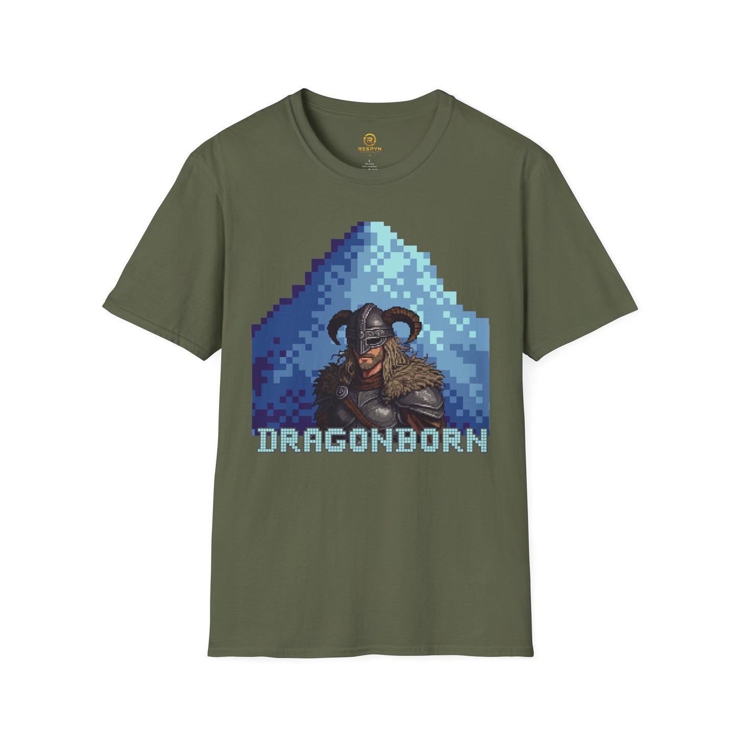 Dragonborn Pixel Shirt – Skyrim Inspired Tee | Retro RPG Gaming T-Shirt | Nordic Warrior Graphic Tee | Gift for Gamers