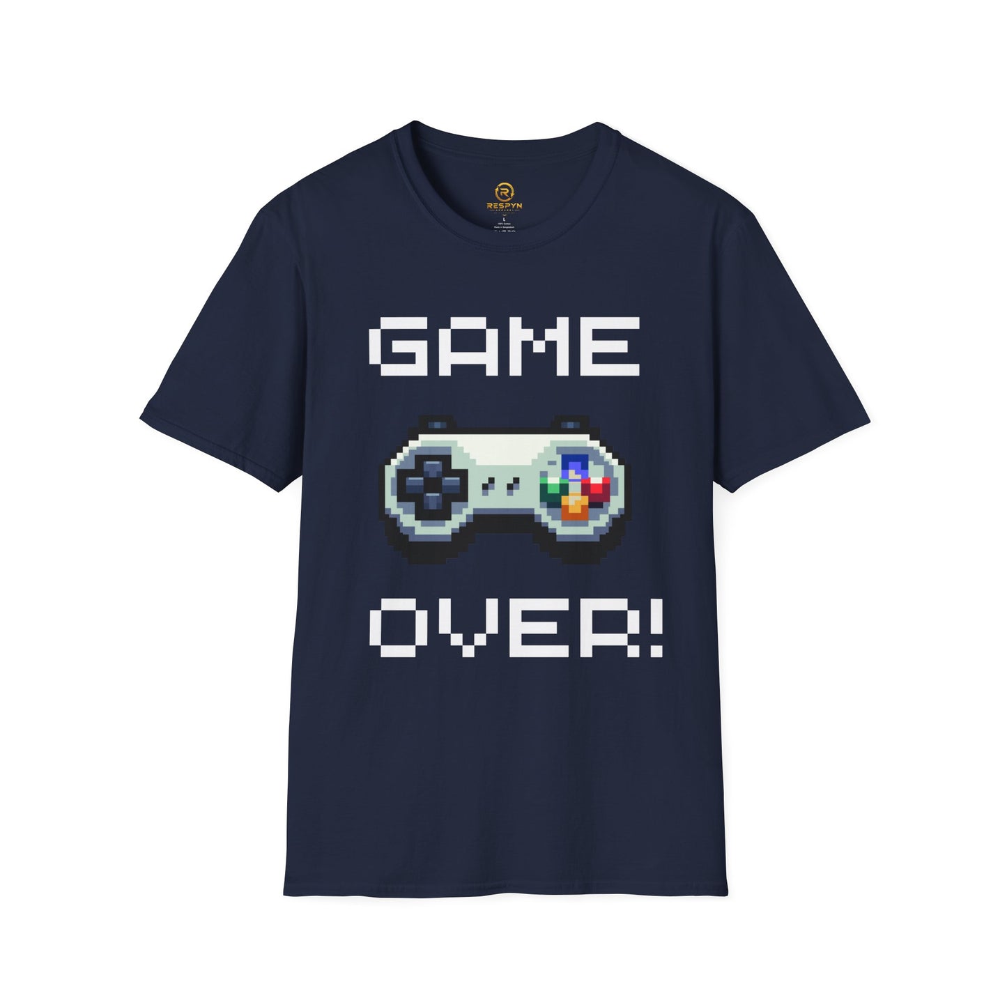 Retro Game Over Pixel Controller Shirt | Funny Gamer T-Shirt | 8-Bit Gaming Tee | Gift for Gamers