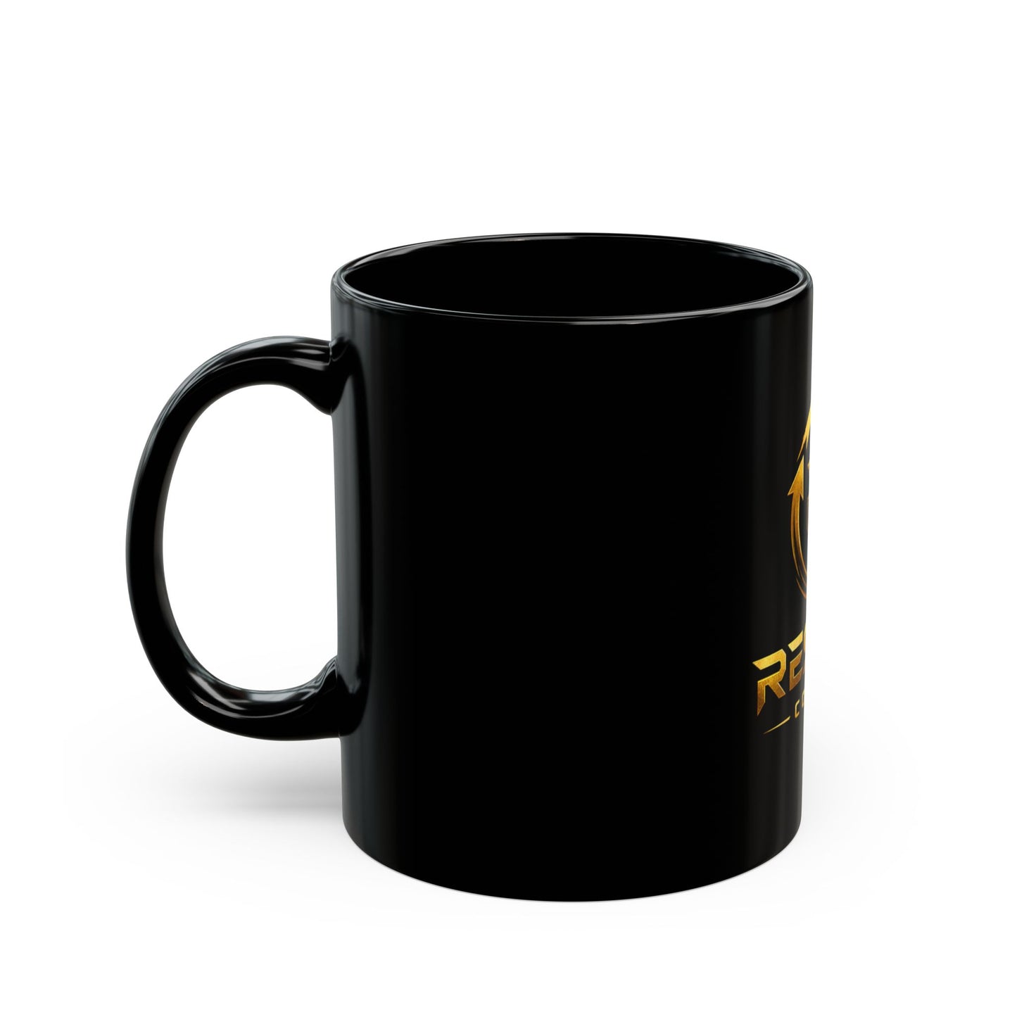 Respyn Coffee Black Label Mug – Gold Emblem Coffee Cup (11oz & 15oz)