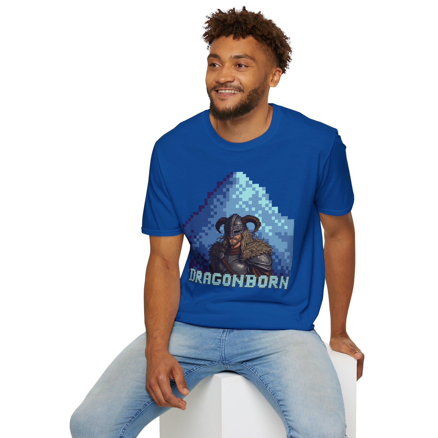 Dragonborn Pixel Shirt – Skyrim Inspired Tee | Retro RPG Gaming T-Shirt | Nordic Warrior Graphic Tee | Gift for Gamers