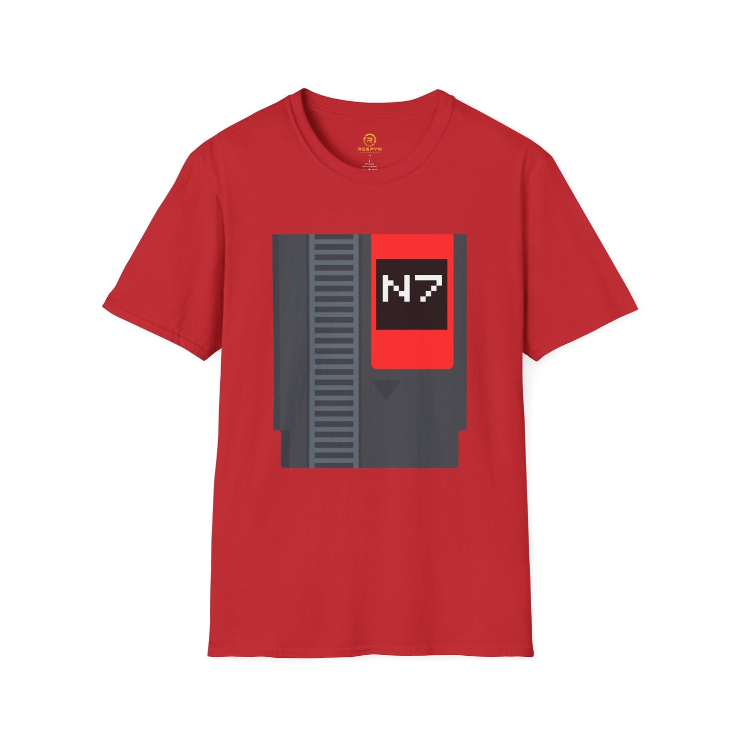Mass Effect N7 Retro NES Cartridge T-Shirt - Unisex Softstyle Gaming Tee