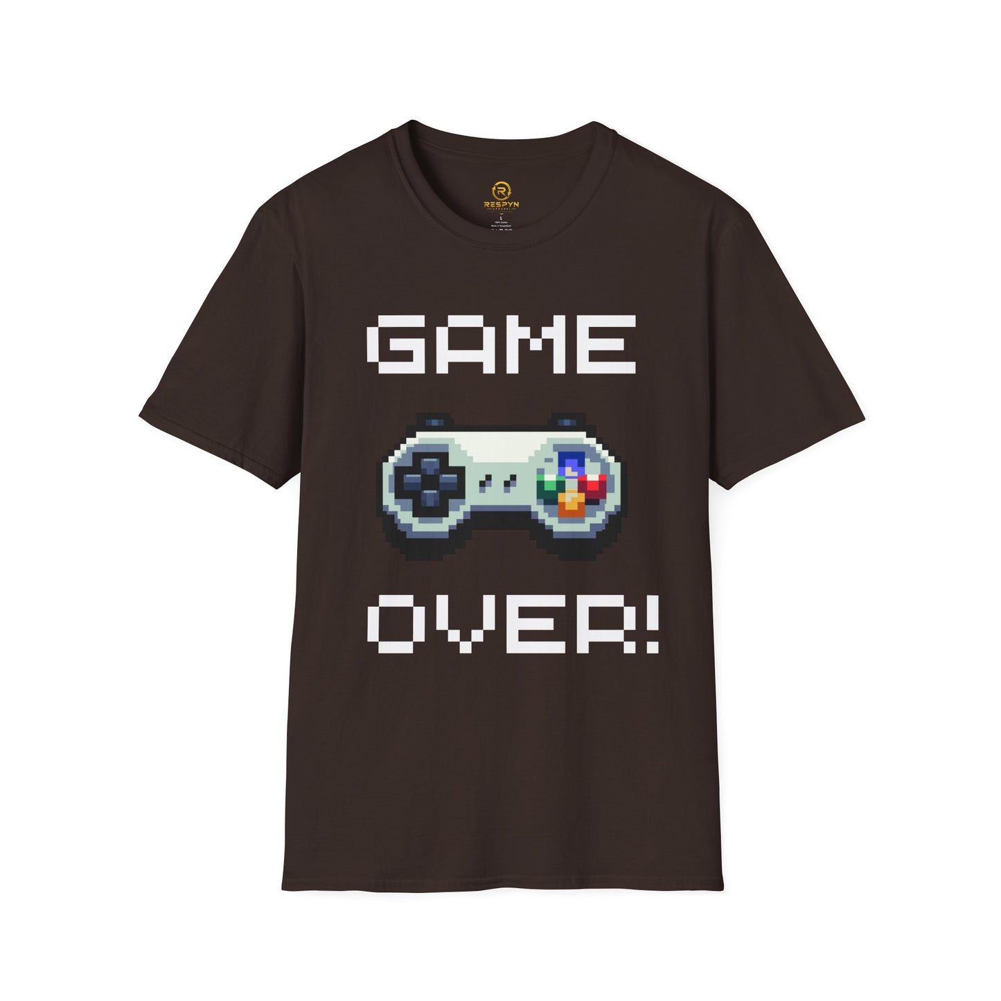 Retro Game Over Pixel Controller Shirt | Funny Gamer T-Shirt | 8-Bit Gaming Tee | Gift for Gamers