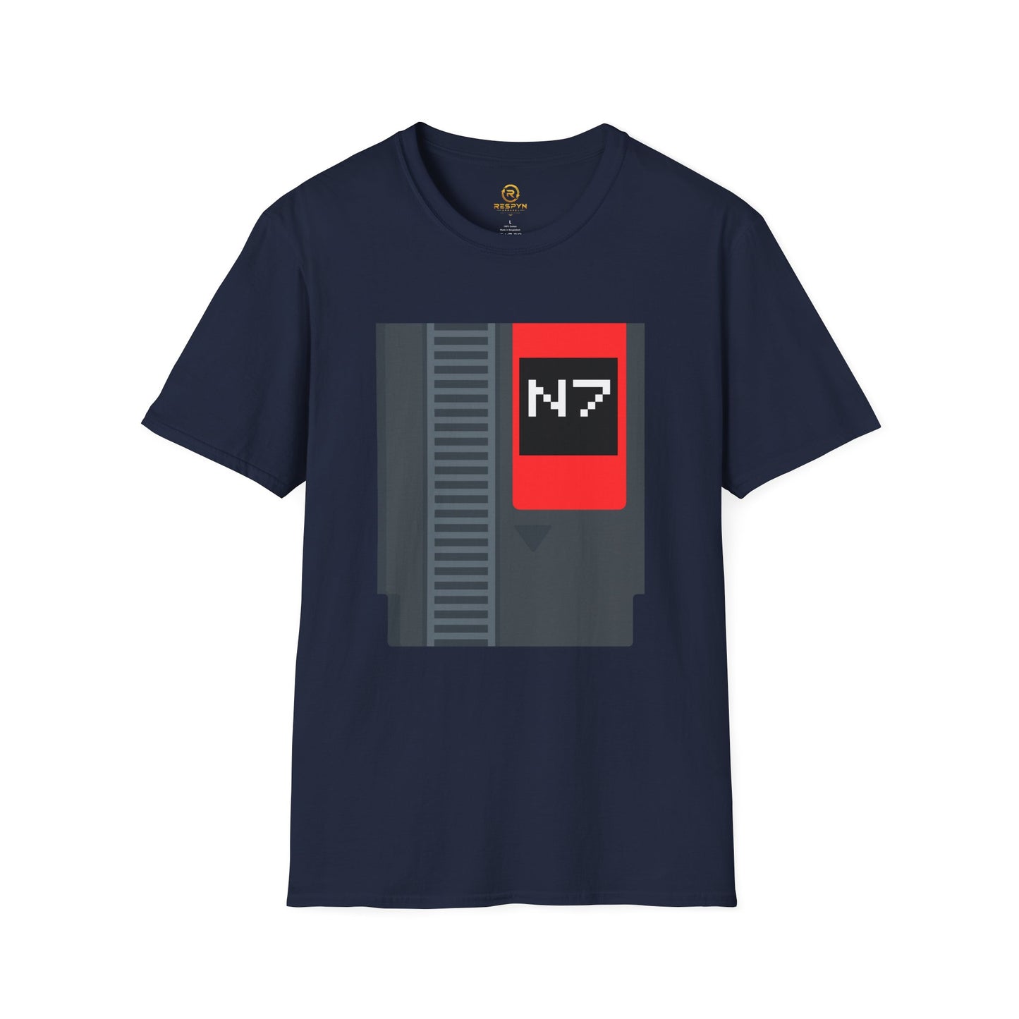 Mass Effect N7 Retro NES Cartridge T-Shirt - Unisex Softstyle Gaming Tee
