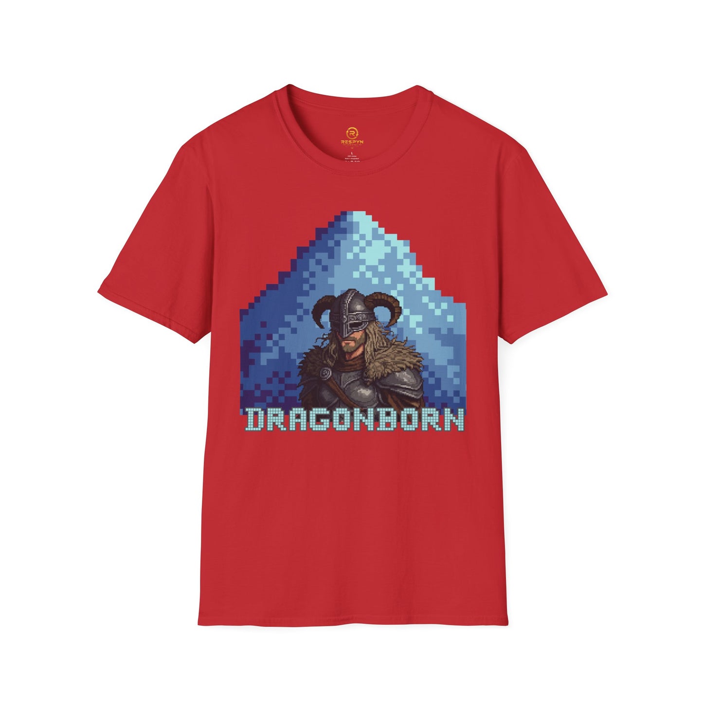 Dragonborn Pixel Shirt – Skyrim Inspired Tee | Retro RPG Gaming T-Shirt | Nordic Warrior Graphic Tee | Gift for Gamers