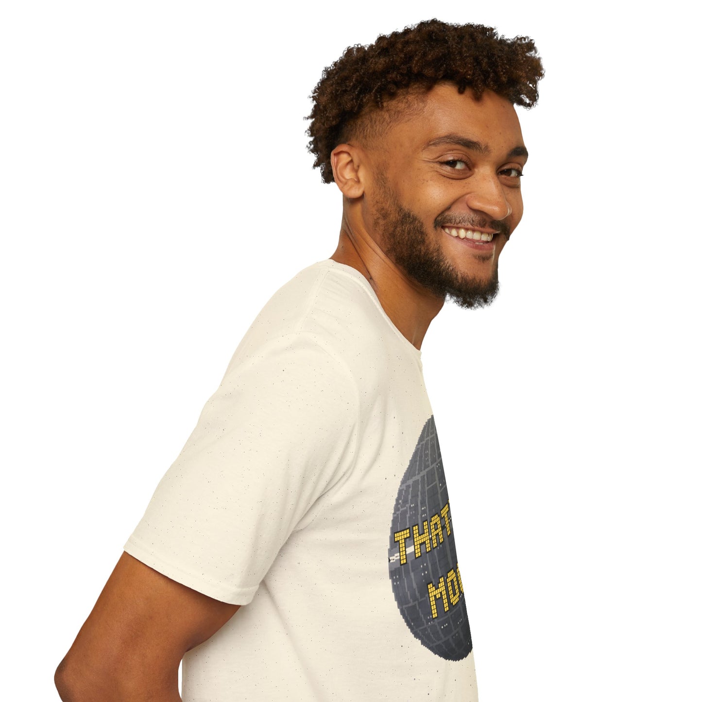Retro Pixel Space Station T-Shirt – Sci-Fi Gaming Style Tee, Galactic Pixel Art Shirt, Minimalist Space Graphic Tee