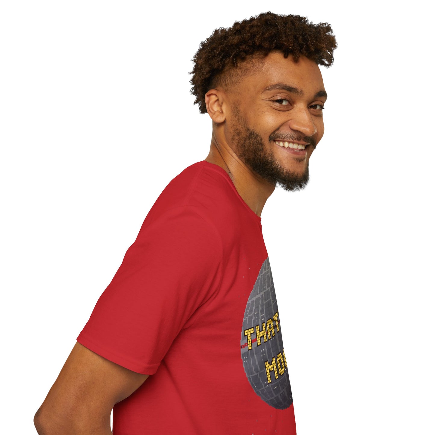 Retro Pixel Space Station T-Shirt – Sci-Fi Gaming Style Tee, Galactic Pixel Art Shirt, Minimalist Space Graphic Tee