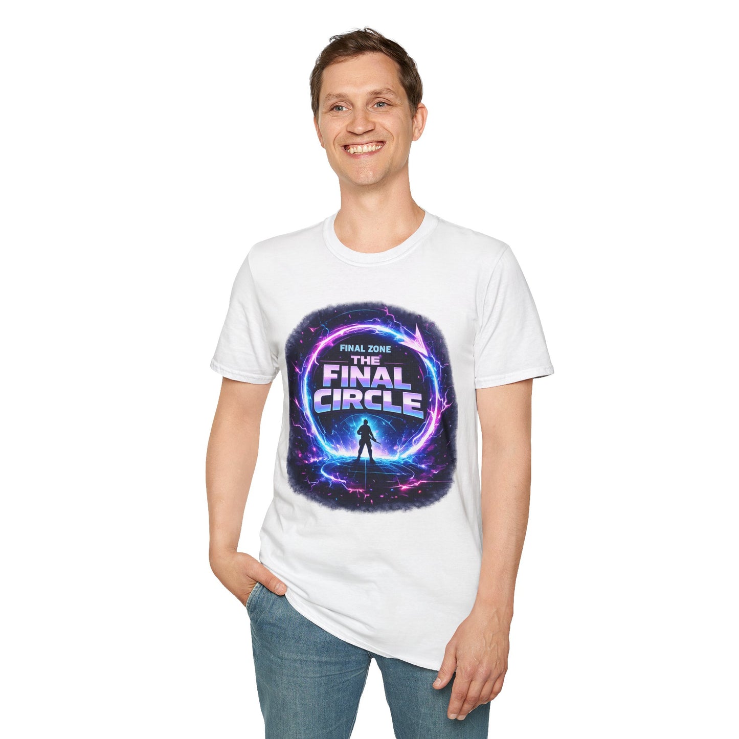 Final Circle Graphic T-Shirt — 'Final Zone' Neon Gamer Tee