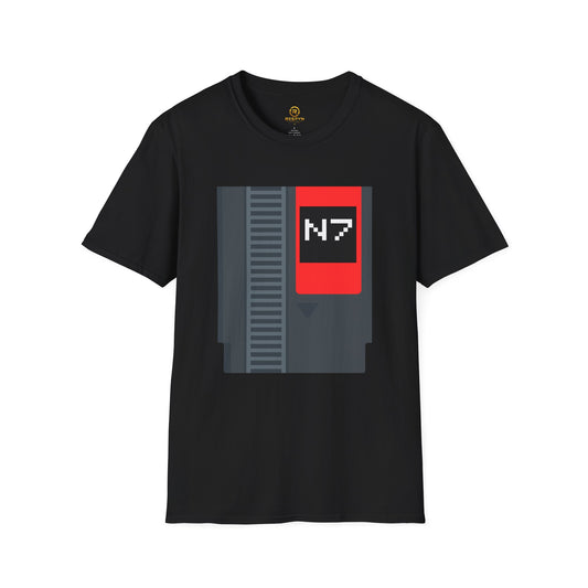 Mass Effect N7 Retro NES Cartridge T-Shirt - Unisex Softstyle Gaming Tee