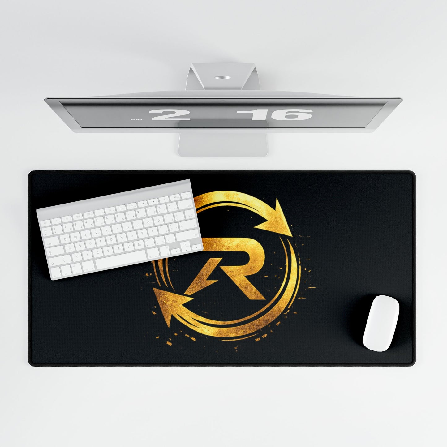 Gaming Desk Mat — Gold Emblem "Respyn Apparel" Logo