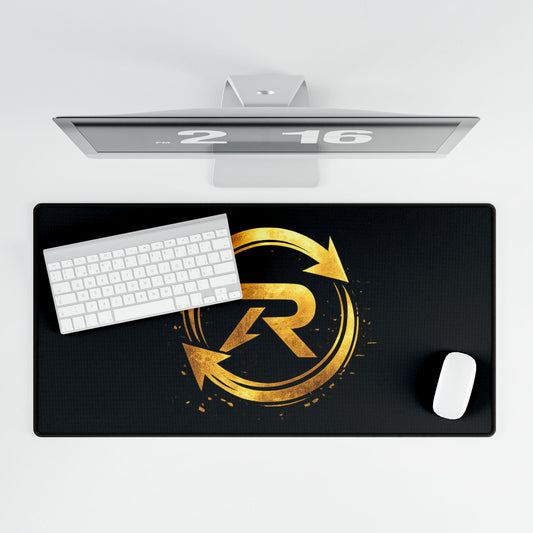 Gaming Desk Mat — Gold Emblem "Respyn Apparel" Logo