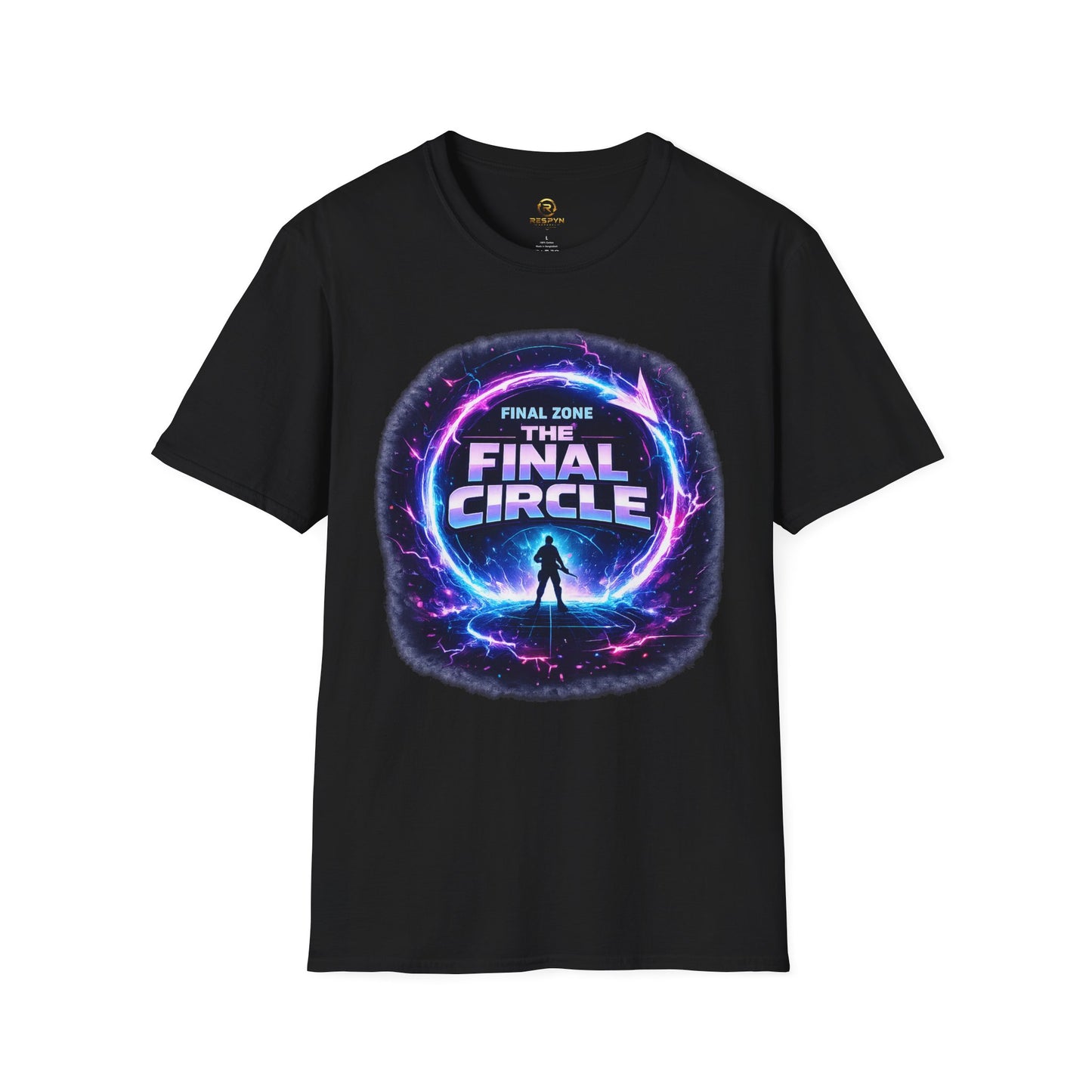 Final Circle Graphic T-Shirt — 'Final Zone' Neon Gamer Tee