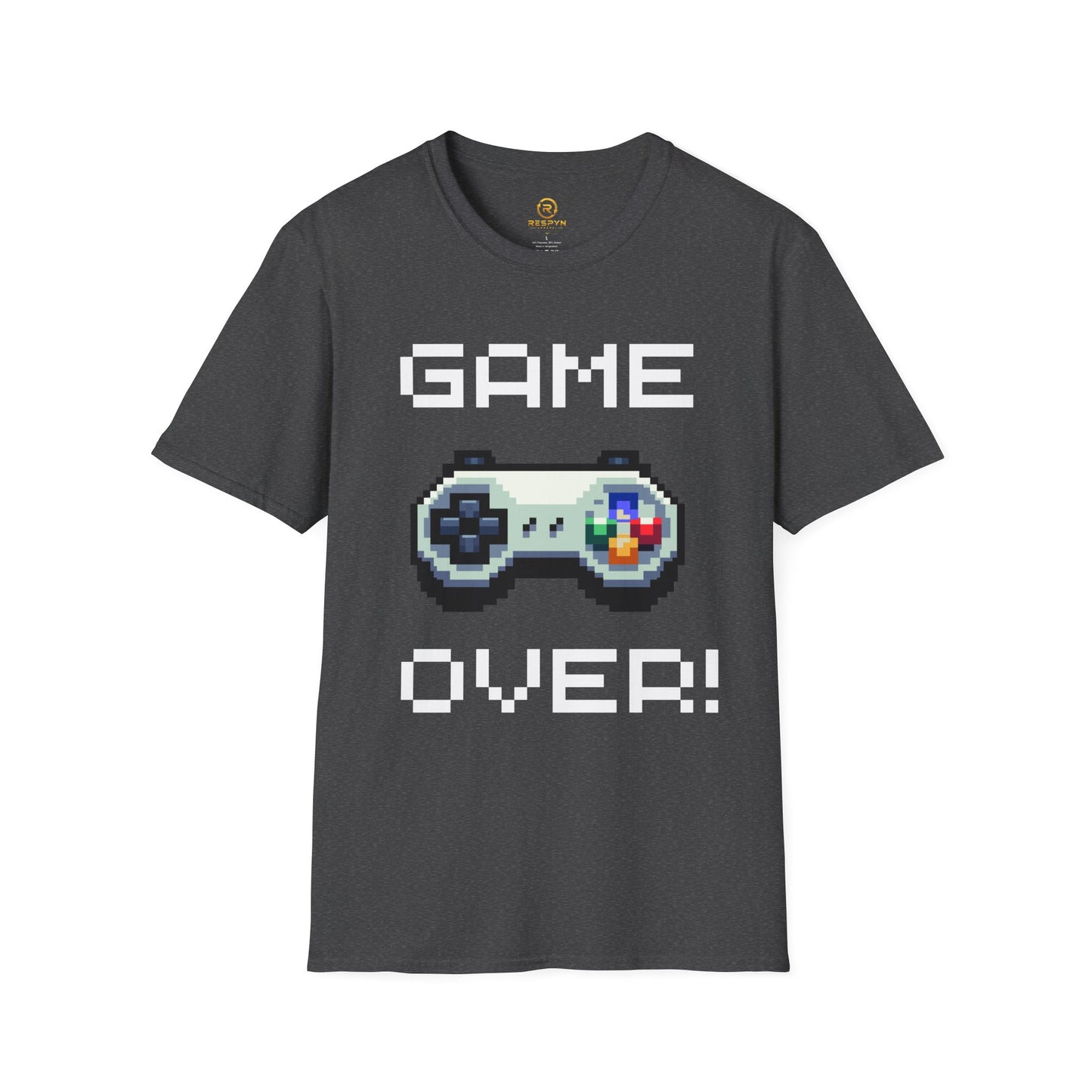 Retro Game Over Pixel Controller Shirt | Funny Gamer T-Shirt | 8-Bit Gaming Tee | Gift for Gamers
