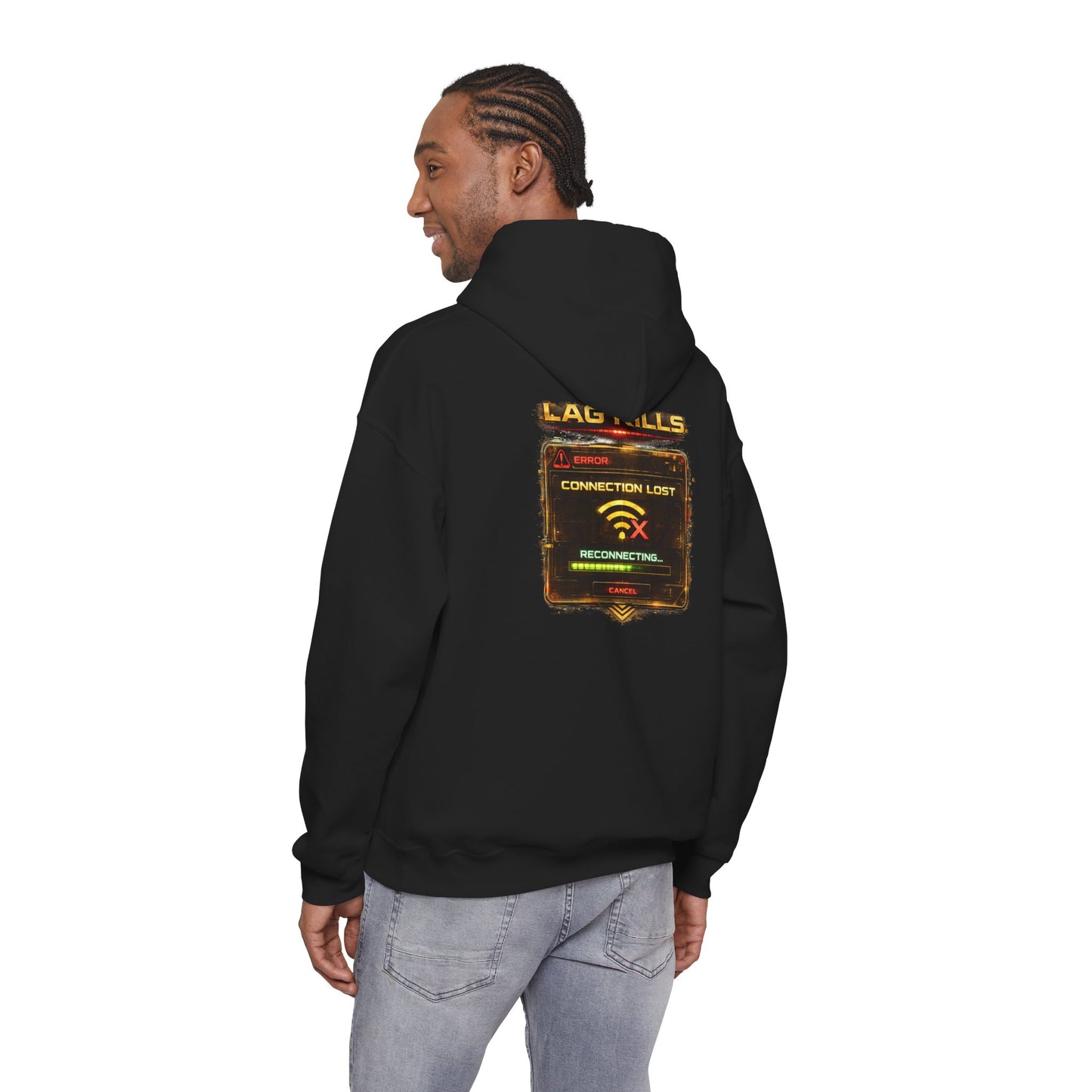 Respyn Gaming Hoodie — "Connection Lost" Retro Futuristic Logo Sweatshirt