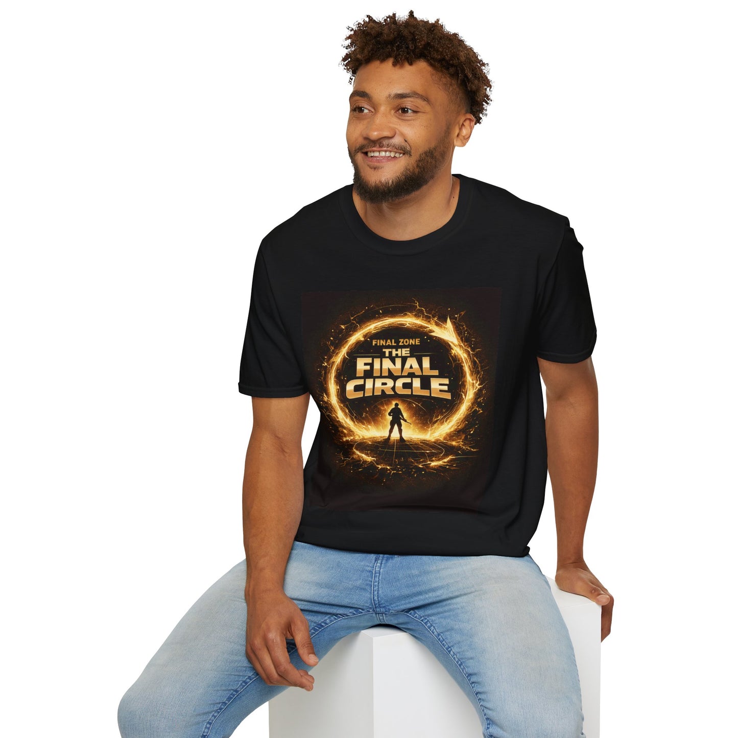 Final Circle Graphic T‑Shirt — Fiery Gamer / Sci‑Fi Adventure Tee