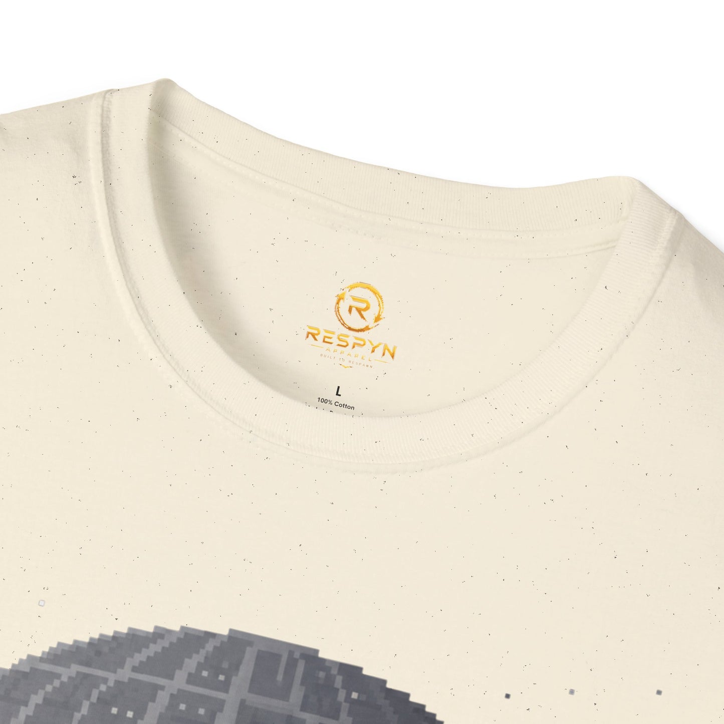 Retro Pixel Space Station T-Shirt – Sci-Fi Gaming Style Tee, Galactic Pixel Art Shirt, Minimalist Space Graphic Tee