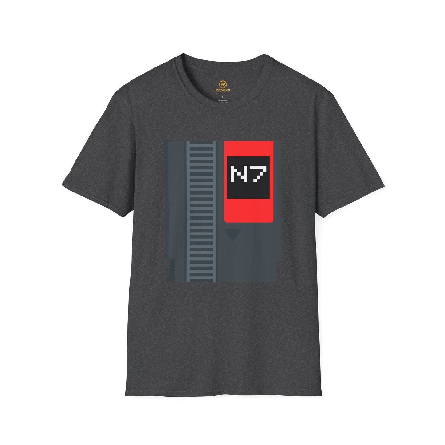 Mass Effect N7 Retro NES Cartridge T-Shirt - Unisex Softstyle Gaming Tee