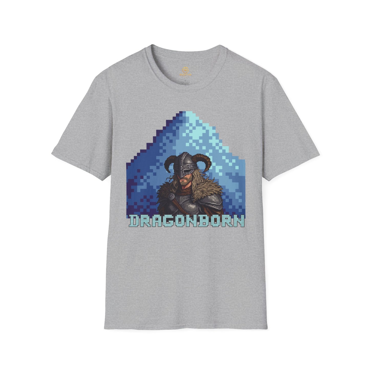 Dragonborn Pixel Shirt – Skyrim Inspired Tee | Retro RPG Gaming T-Shirt | Nordic Warrior Graphic Tee | Gift for Gamers