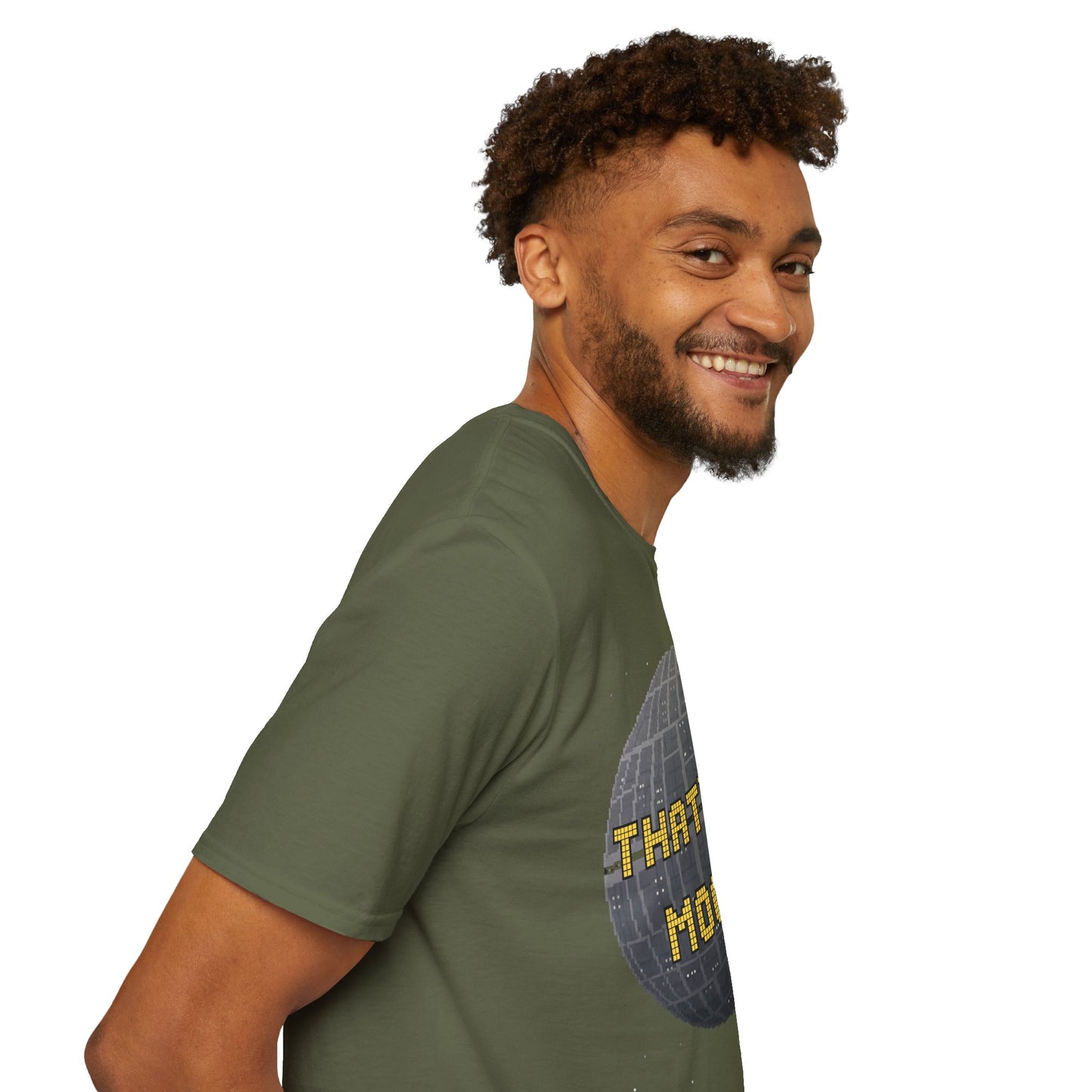 Retro Pixel Space Station T-Shirt – Sci-Fi Gaming Style Tee, Galactic Pixel Art Shirt, Minimalist Space Graphic Tee
