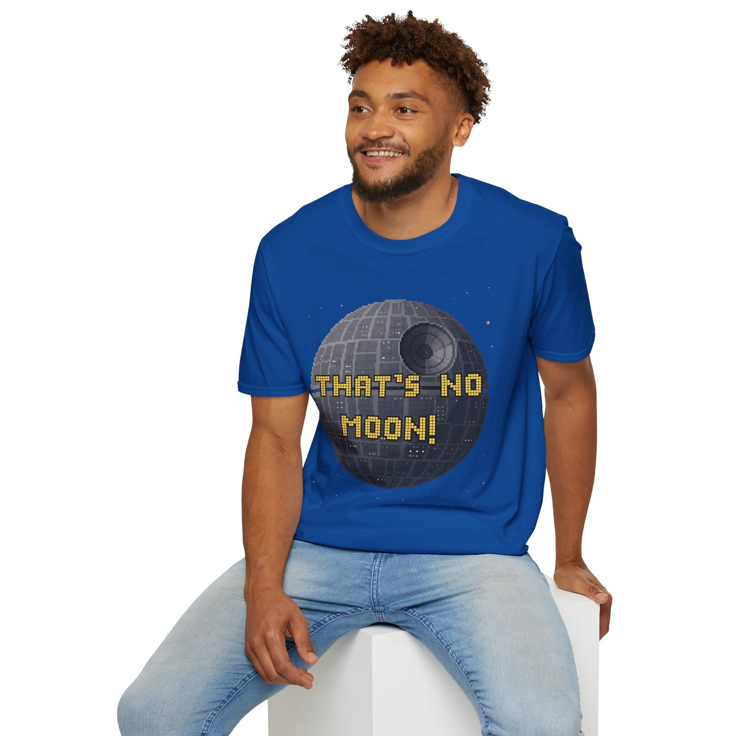 Retro Pixel Space Station T-Shirt – Sci-Fi Gaming Style Tee, Galactic Pixel Art Shirt, Minimalist Space Graphic Tee