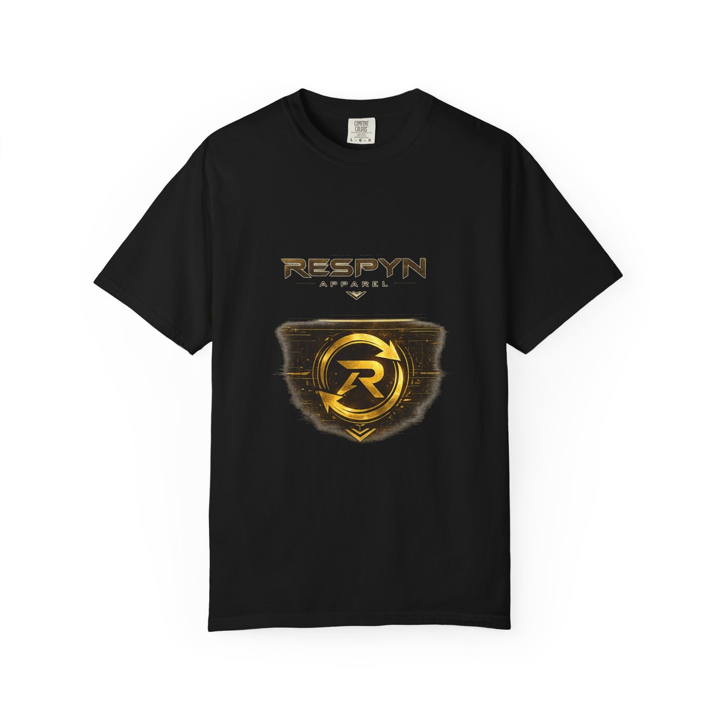 Respyn Apparel Logo T-Shirt — Gold Emblem Graphic Tee