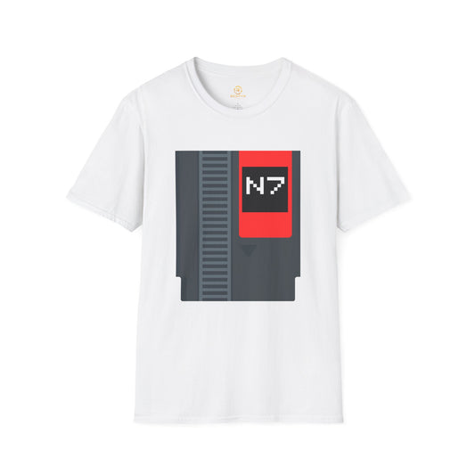 Mass Effect N7 Retro NES Cartridge T-Shirt - Unisex Softstyle Gaming Tee